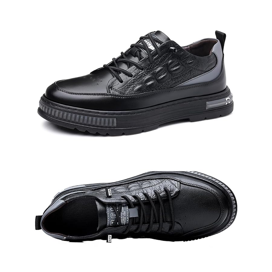 Amazon.com | Men's Crocodile Pattern Waterproof Cowhide